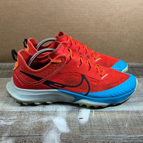 Nike Air Zoom Terra Kiger 8 Men’s Size 10 Habanero Red Blue Trail Shoes Sneakers - Picture 4 of 11